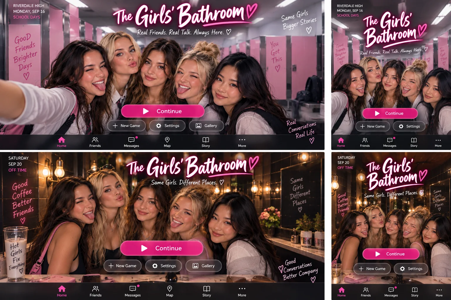 The Girls’ Bathroom school-life scene