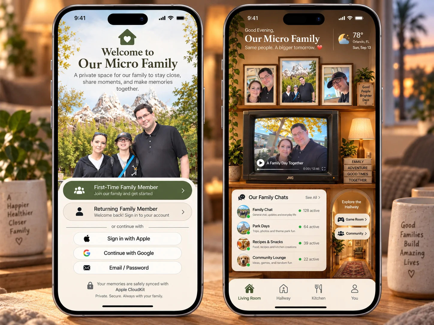 Our Micro Family app showcase